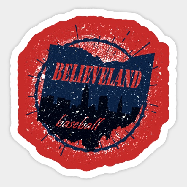 Believeland Baseball Sticker by mysweetshirts